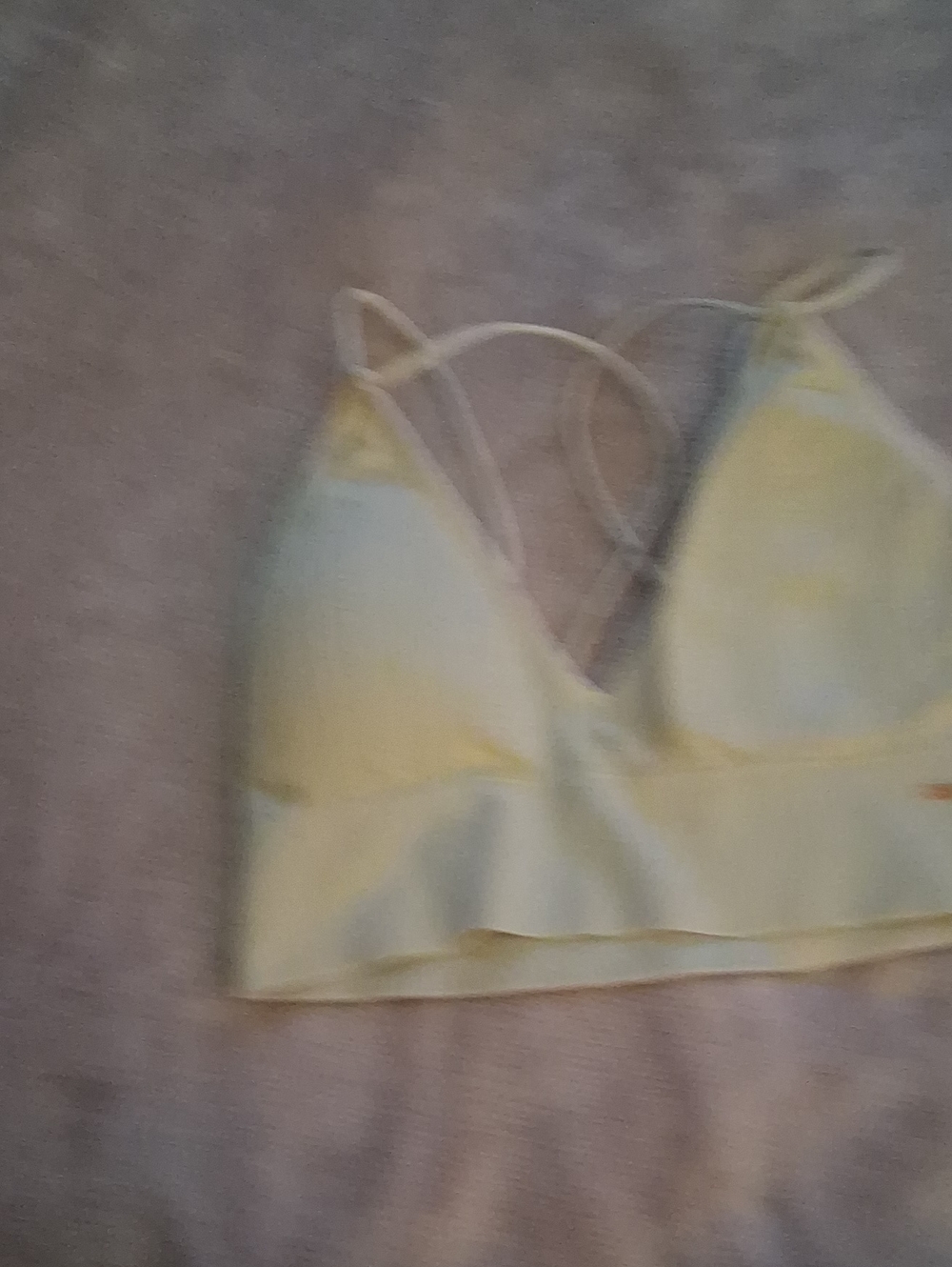 Dansk Pale Pink Triangle Bralette with Thin Straps